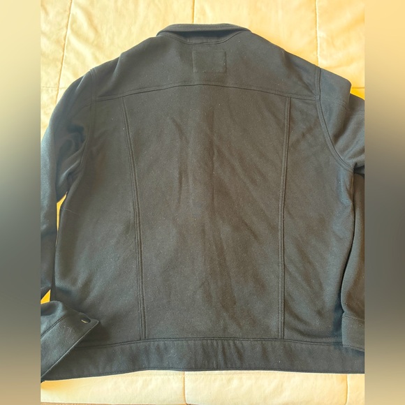 Mens Old Navy Black Fleece Moto Jacket- XL - Picture 3 of 3